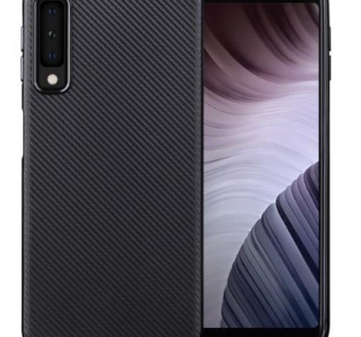 Силиконов калъф / гръб / TPU за Samsung A7 2018 A750F - черен / carbon