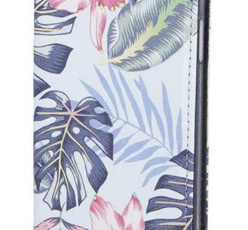 Кожен калъф Flip тефтер със стойка за Samsung A02s - Flowers4