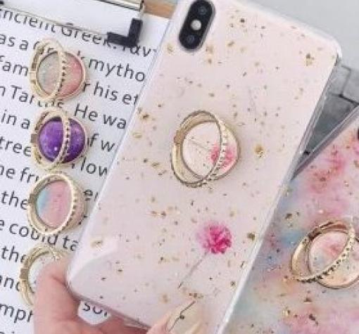 Силиконов калъф / гръб / TPU с Popsocket за Apple iPhone 11 Pro 5.8'' - брокат / цветен 2