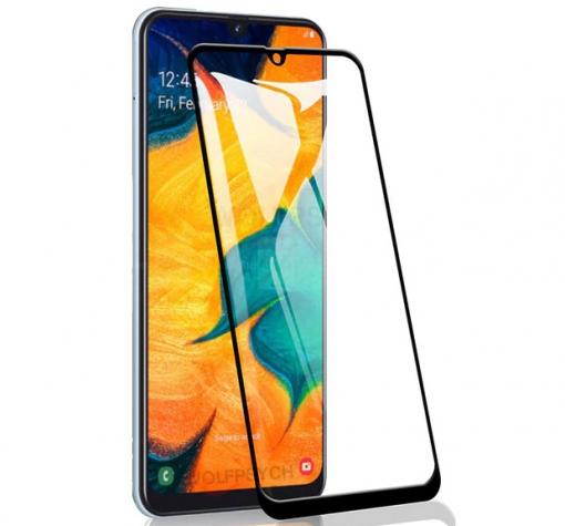 3D full cover Tempered glass Full Glue screen protector Samsung A40 / Извит стъклен скрийн протектор с лепило от вътрешната страна за Samsung A40 - черен