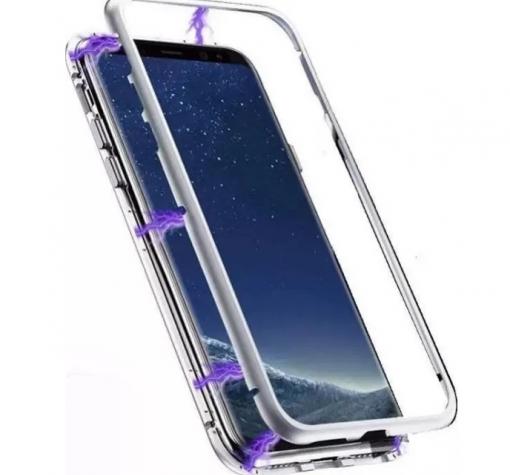 Магнитен калъф Bumper Case 360° FULL за Xiaomi Mi Note 10 / Note 10 Pro - прозрачен / сребриста рамка
