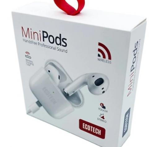 Безжични Bluetooth слушалки Mini Pods ECOTECH BTX09 / Bluetooth Handsfree Wireless ECOTECH BTX09 - бели