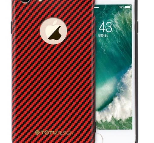Луксозен силиконов гръб TOTU Design Mousse Series за Apple iPhone 7 - червен с черно
