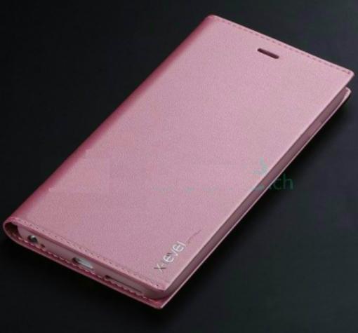 Луксозен кожен калъф Flip тефтер със стойка X-level Leshare Series за Apple iPhone 7 Plus - Rose Gold