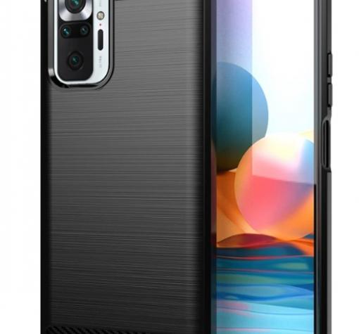 Силиконов калъф / гръб / TPU за Xiaomi Redmi Note 10 Pro - черен / carbon