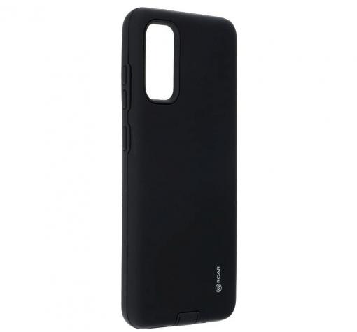 Луксозен силиконов калъф / гръб / TPU Roar Mil Grade Hybrid Case за Samsung A71 - черен