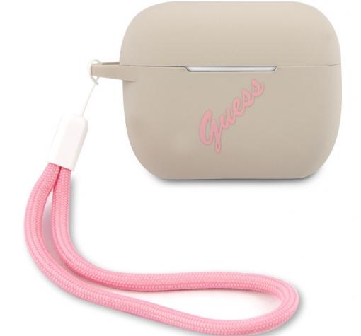 Оригинален калъф за AirPods Pro GUESS Case GUACAPLSVSGP - сив с розово