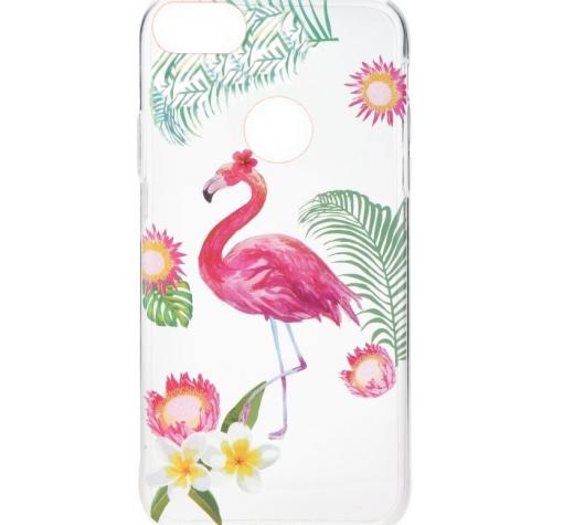 Силиконов калъф / гръб / TPU за Huawei Y6 2018 / Honor 7A - прозрачен / Summer Flamingo