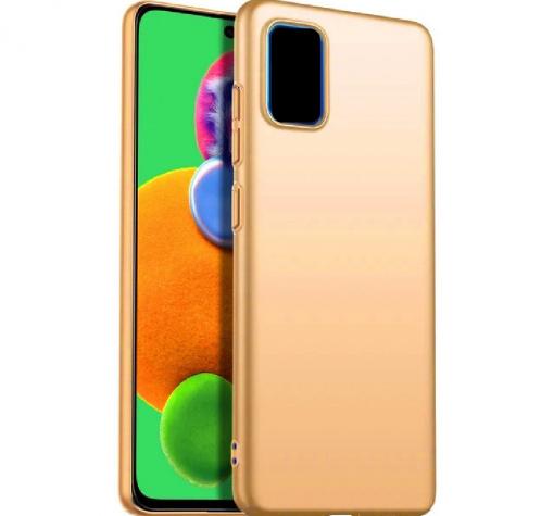 Оригинален силиконов калъф / гръб / TPU X-LEVEL Guardian Series за Samsung A12 - златист / мат