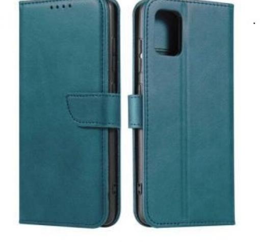 Луксозен кожен калъф Magnet Book със стойка за Xiaomi 14T - тъмно зелен