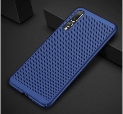 Луксозен твърд гръб за Xiaomi Mi A3 - син / Grid