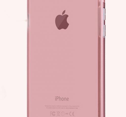 Метален бъмпер / Bumper Baseus Golden Case със силиконов гръб за Apple iPhone 6 / iPhone 6s - прозрачен / розов / мат