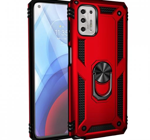 Силиконов гръб Spigen case със стойка и магнитно захващане за Huawei P40 Pro – червен кейс