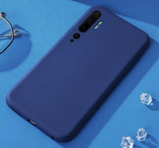 Силиконов калъф / гръб / TPU за Xiaomi Mi Note 10 - тъмно син / мат