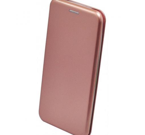 Луксозен кожен калъф Flip тефтер със стойка OPEN за Samsung A6 Plus 2018- Rose Gold / гланц