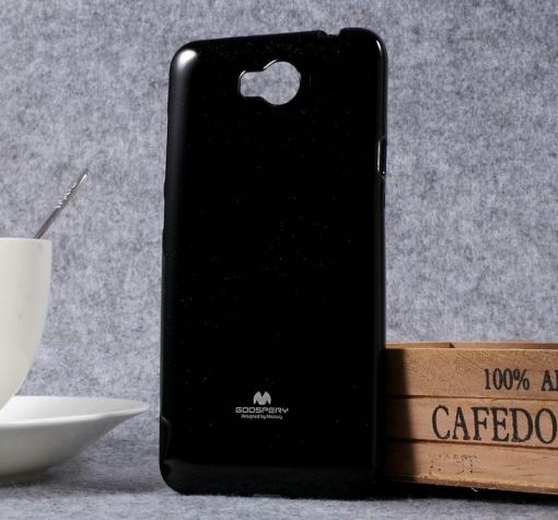Луксозен силиконов калъф / гръб / TPU Mercury GOOSPERY Jelly Case за Huawei Y5 2017 / Huawei Y6 2017 - черен