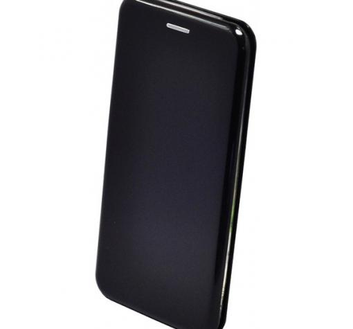 Луксозен кожен калъф Flip тефтер със стойка OPEN за Huawei Y5 2018 - черен / гланц