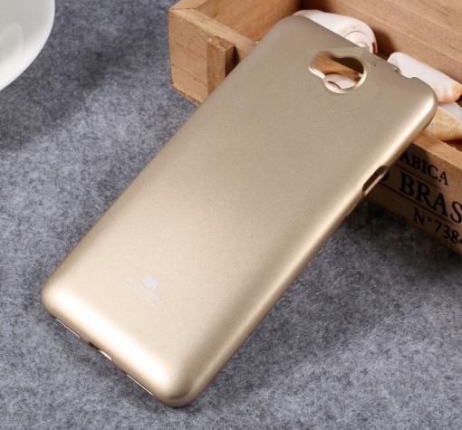 Луксозен силиконов калъф / гръб / TPU Mercury GOOSPERY Jelly Case за Huawei Y5 2017 / Huawei Y6 2017 - златист