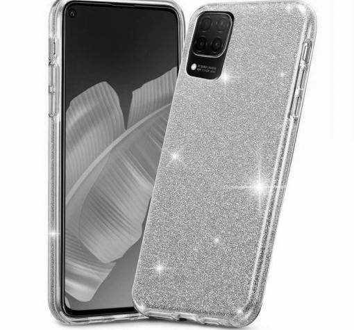 Силиконов калъф / гръб / TPU за Huawei P40 Pro - сребрист / брокат