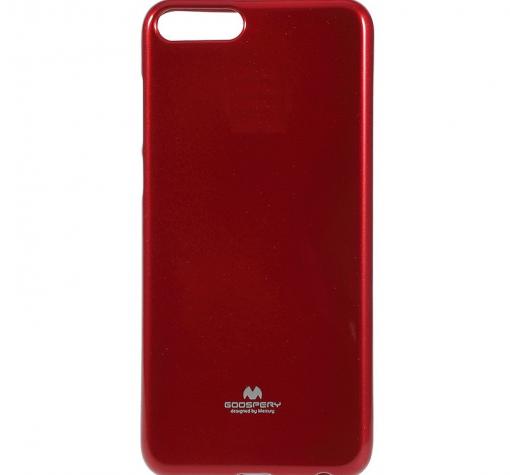 Луксозен силиконов калъф / гръб / TPU Mercury GOOSPERY Jelly Case за Huawei Y6 2018 - червен