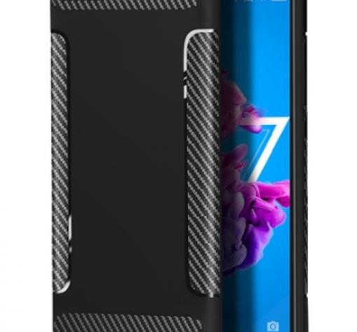 Луксозен силиконов калъф / гръб / TPU за Huawei Y6 2018 / Honor 7A - черен / carbon