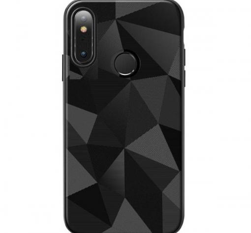 Силиконов калъф / гръб / PRISM GEOMETRIC TPU за Huawei Y6 2019 - черен / призма