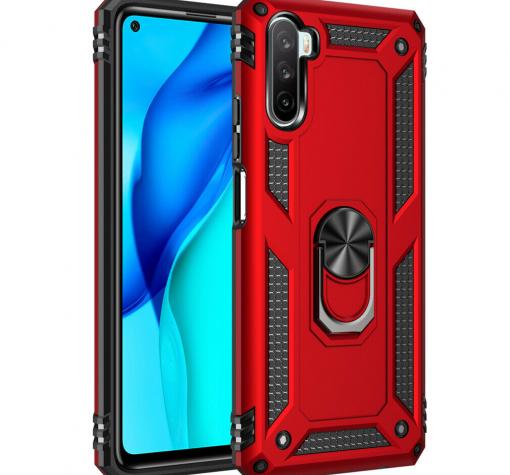 Силиконов гръб Spigen със стойка и магнитно захващане за Huawei Y6p – червен