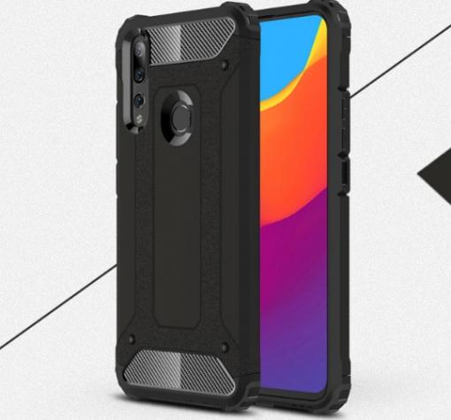 Силиконов гръб TPU Spigen Hybrid с твърда част за Huawei Y6p – черен