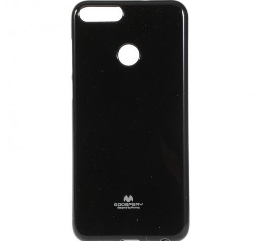 Луксозен силиконов калъф / гръб / TPU Mercury GOOSPERY Jelly Case за Huawei Y7 2018 / Y7 2018 Prime - черен