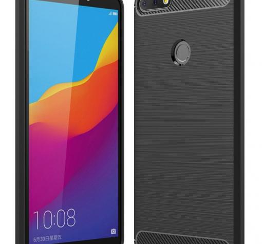 Силиконов калъф / гръб / TPU за Huawei P Smart- черен / carbon