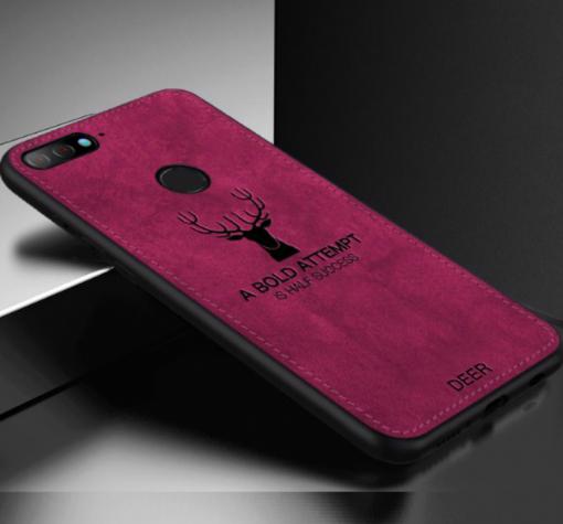 Луксозен гръб Deer за Huawei Y7 2018 / Y7 2018 Prime - цикламен