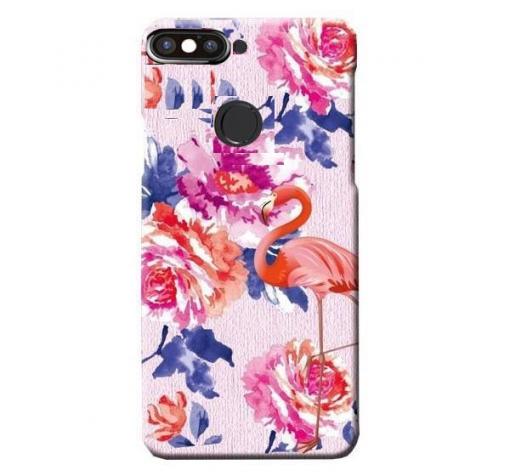 Силиконов калъф / гръб / TPU LUXO за Huawei Y7 2018 / Y7 2018 Prime - цветя / розово фламинго