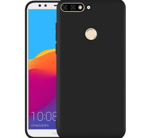 Силиконов калъф / гръб / TPU за Huawei Y7 2018 / Y7 2018 Prime - черен / мат