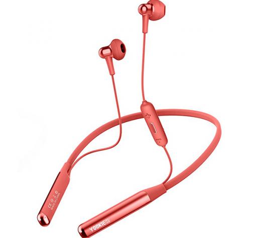 Стерео Bluetooth / Wireless Neckband слушалки Yookie SPORT YKS6 - червени