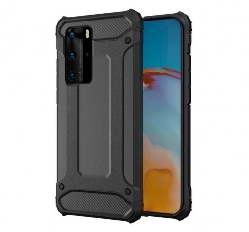 Силиконов гръб TPU Spigen Hybrid с твърда част за Samsung S10 Lite / A91 – черен