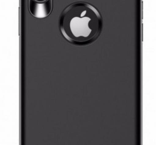 Луксозен силиконов гръб USAMS Muze Series за Apple iPhone X - черен
