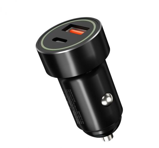 Зарядно устройство за кола адаптер XO CC32 QC 3.0 20W с USB и Type C изход 12V / 24V