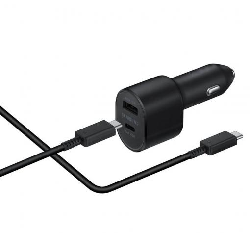 Оригинално зарядно за кола Samsung Dual USB Port 45W / Car Super Fast Charging 2.0 Dual USB Port 45W - черно