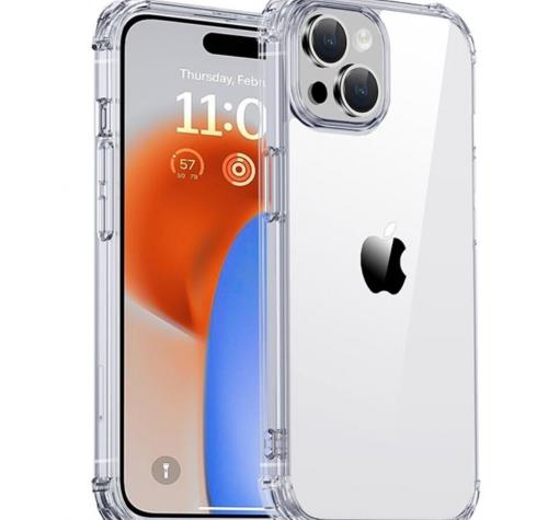 Удароустойчив силиконов калъф / кейс / TPU Anti Shock за iPhone 15 Pro - прозрачен