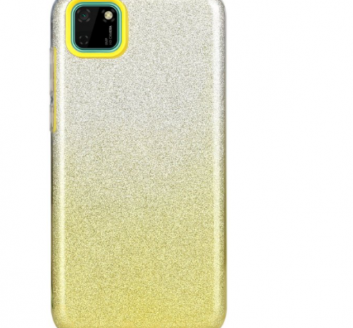 Силиконов калъф / гръб / TPU за Xiaomi Redmi 9C - преливащ / сребристо и златисто / брокат