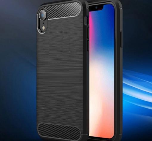 Силиконов калъф / гръб / TPU за Apple iPhone XS MAX - черен / carbon