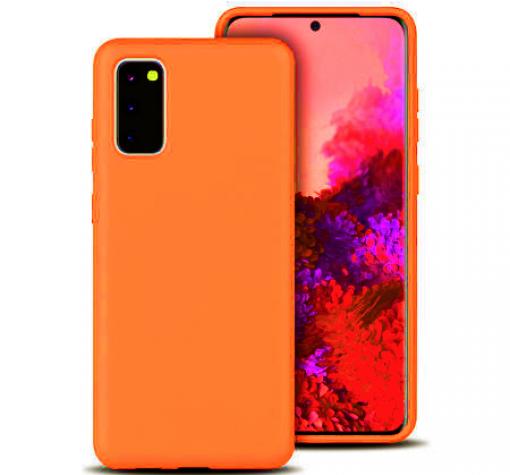 Луксозен силиконов калъф / гръб / Nano TPU за Samsung A72 5G - оранжев
