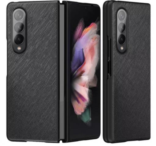 Луксозен твърд гръб / кейс / за Samsung Z Fold3 5G - черен