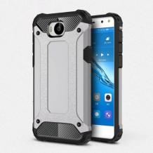 Силиконов гръб TPU Spigen Hybrid с твърда част за Huawei Y5 2017 / Huawei Y6 2017 - сив