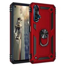 Силиконов гръб Spigen със стойка и магнитно захващане за Huawei Nova 5T / Honor 20 – червен
