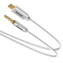 Оригинален аудио кабел BASEUS Yiven M01 Type-C към AUX 3.5mm - сребрист