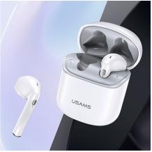 Безжични Bluetooth слушалки USAMS SY02 / Bluetooth Handsfree Wireless USAMS SY02 - бели