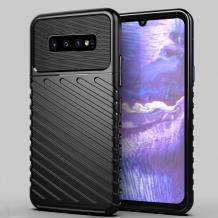 Луксозен силиконов калъф / гръб / TPU Bozzy Rugged за Samsung S10 Plus - черен / Carbon