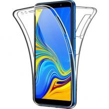 Tвърд гръб 360° със силиконова част за Samsung A02s - прозрачен