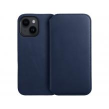Луксозен кожен калъф Flip тефтер със стойка / Dual Pocket book / за Samsung A52 / A52 5G / A52S - тъмносин